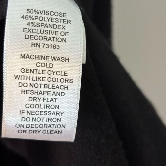 Cupio Lg black side tail tunic scoop neck with stretch - Picture 6 of 6